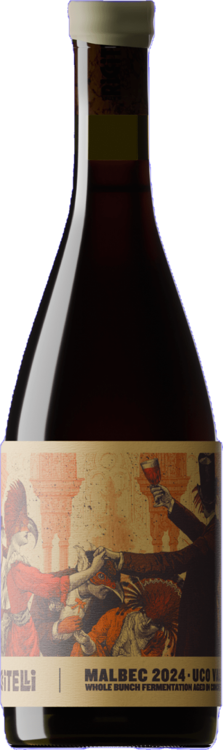 The Party Malbec 2024 rode wijn licht gekoeld geserveerd in glas