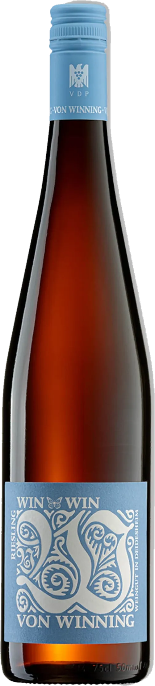 Packshot: Von Winning β Win Win Riesling qba (2023) (witte wijn) transparant weergegeven