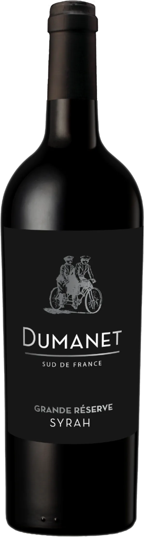 Fles Dumanet – Grande Réserve Syrah (2023) – rode wijn in rode setting