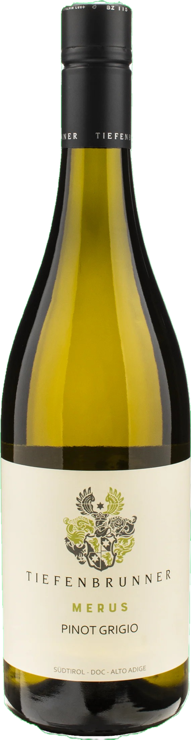 Tiefenbrunner Pinot Grigio 2024 fles transparant – witte wijn Tiefenbrunner