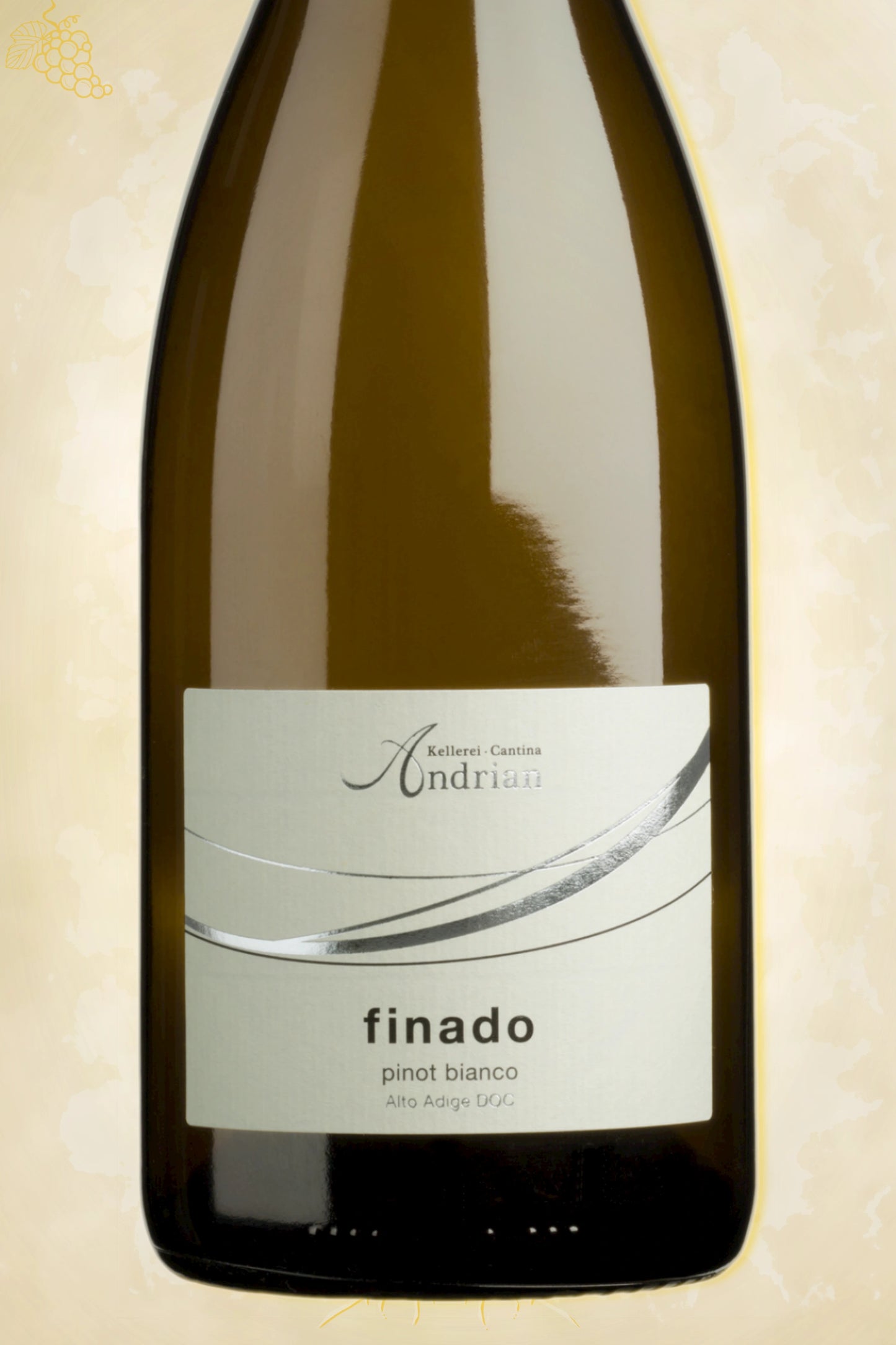 Close-up label Cantina Andrian Pinot Bianco Finado 2024 – Alto Adige DOC