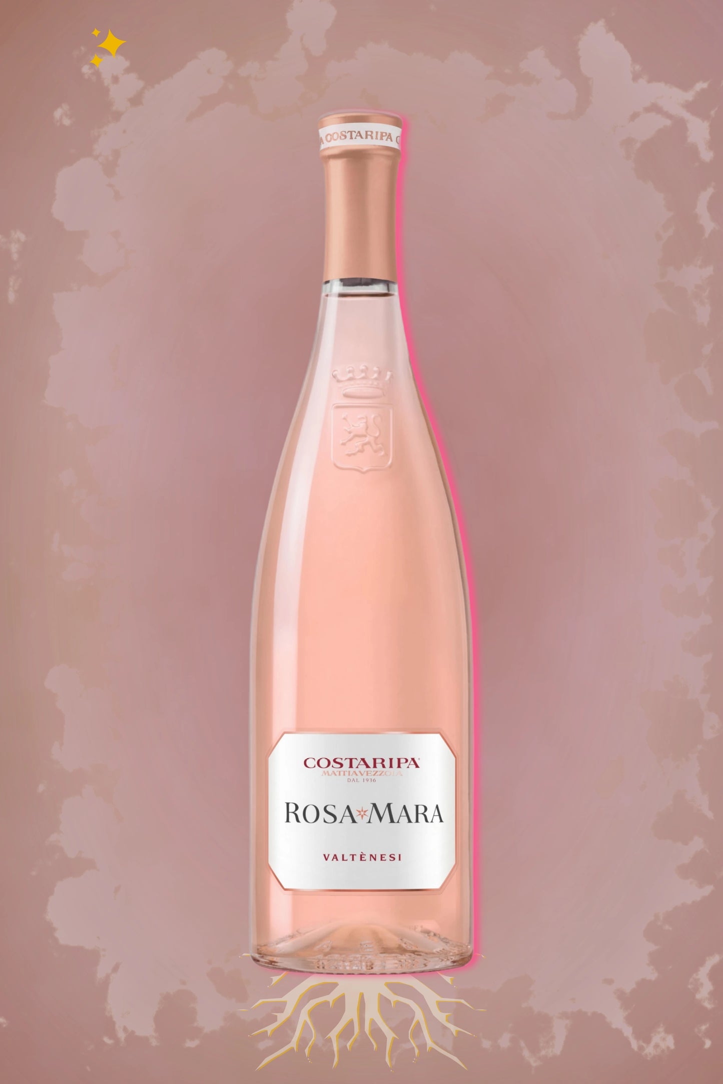 Fles Costaripa RosaMara 2024 – elegante Italiaanse rosé met zalmroze tint