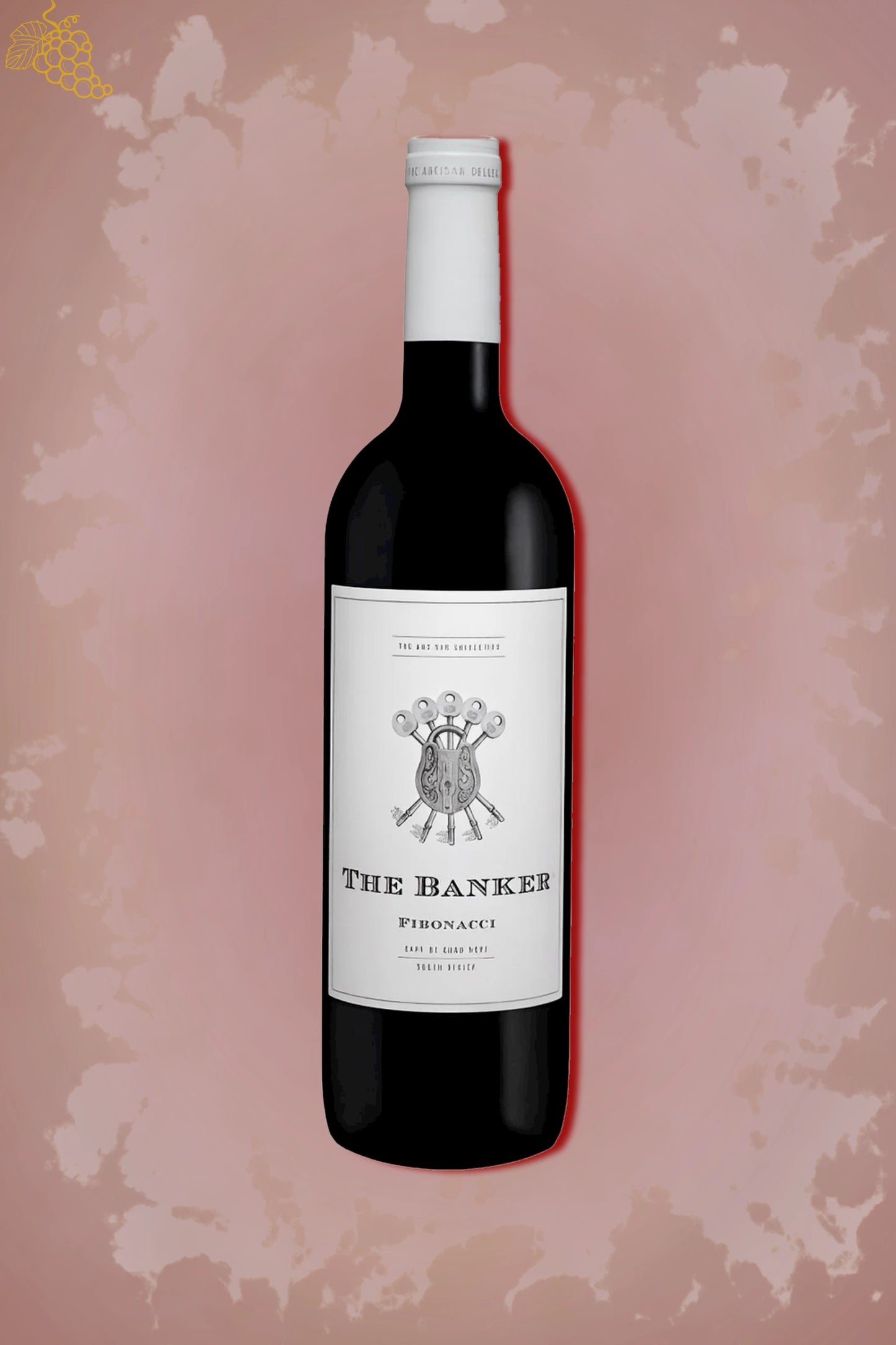 The Banker Fibonacci 2021 - rode wijn tegen bordeaux achtergrond premium