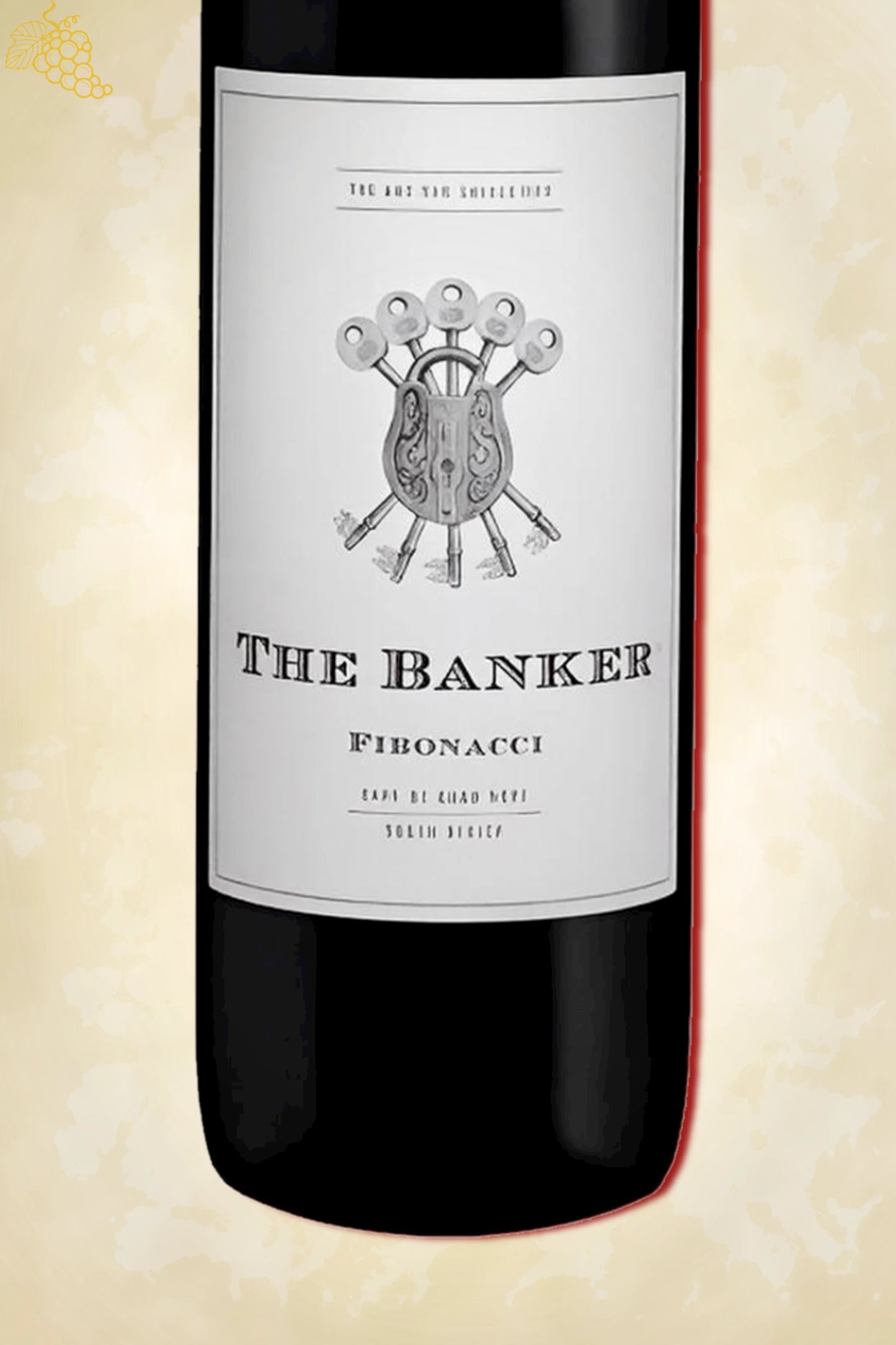 Close-up label The Banker Fibonacci 2021 - Snow Mountain details zichtbaar