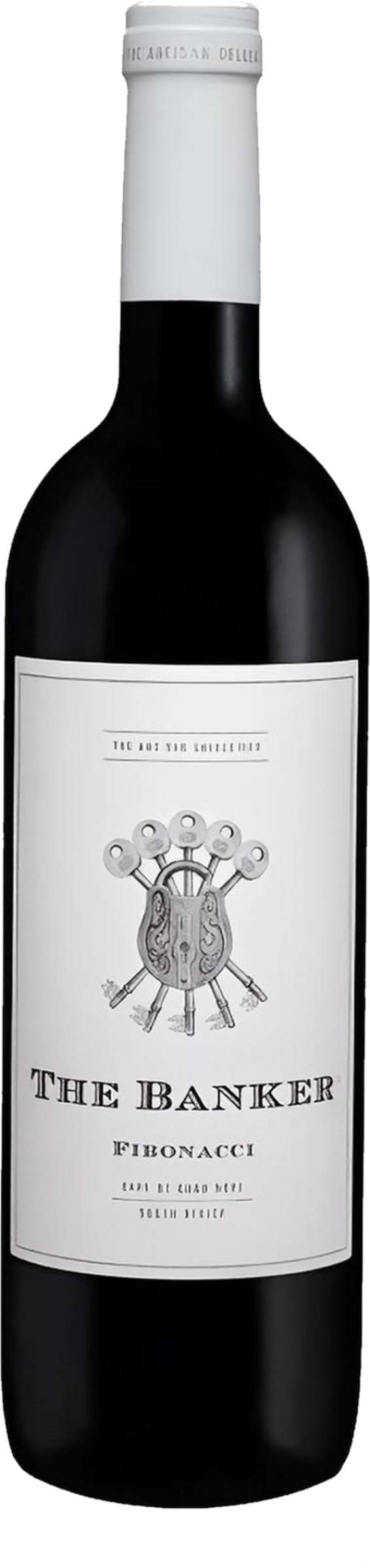 The Banker Fibonacci 2021 fles transparant - rode wijn Snow Mountain