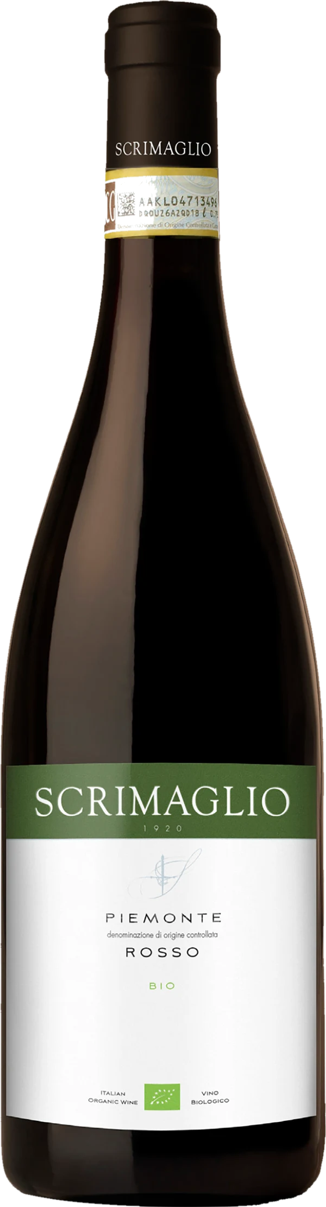 Scrimaglio Piemonte Rosso 2022 fles transparant – biologische rode blend