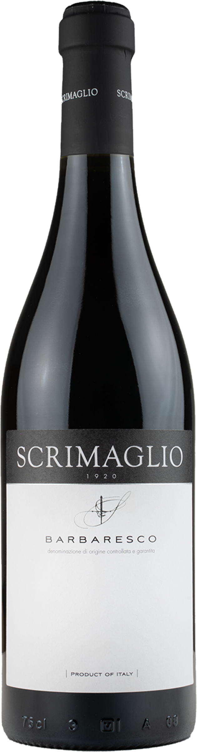 Scrimaglio Barbaresco 2020 fles transparant – Nebbiolo rode wijn Scrimaglio