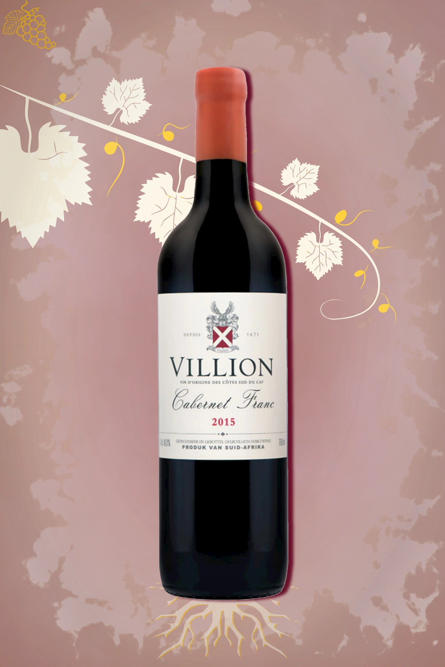 Villion Cabernet Franc fles 2015 – krachtige rode wijn met houtrijping