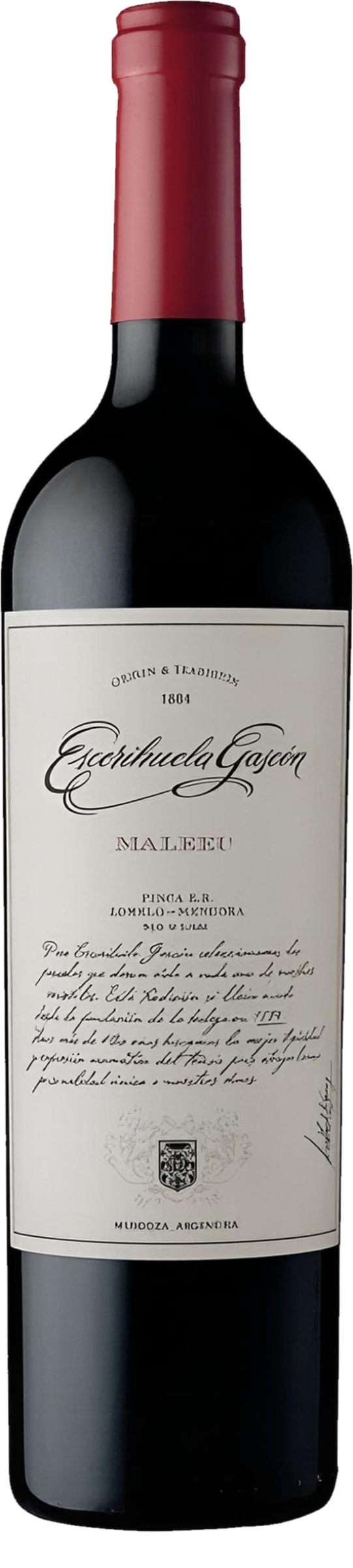 Escorihuela Gascón Malbec 2022 fles transparant – Malbec rode wijn Escorihuela Gascón