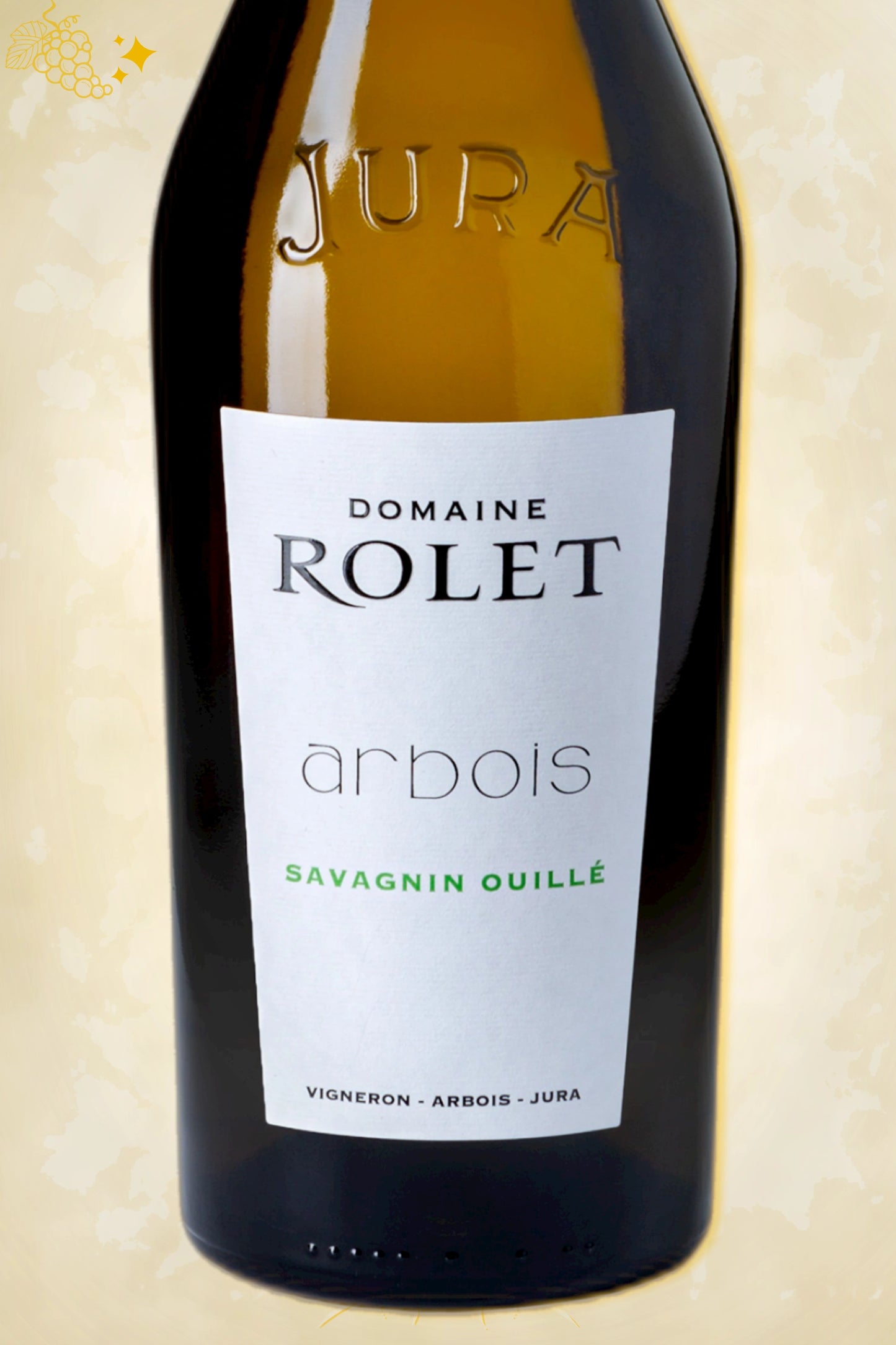 Close-up label Domaine Rolet Savagnin Ouillé Arbois 2023 – Savagnin druif