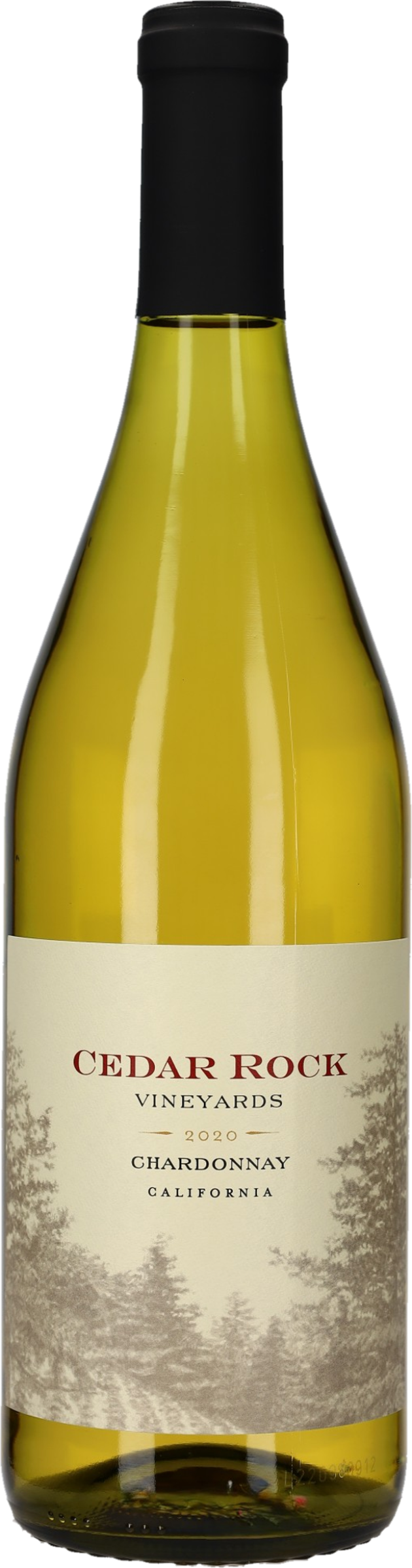 Cedar Rock Chardonnay 2020 fles transparant – romige witte wijn Cedar Rock