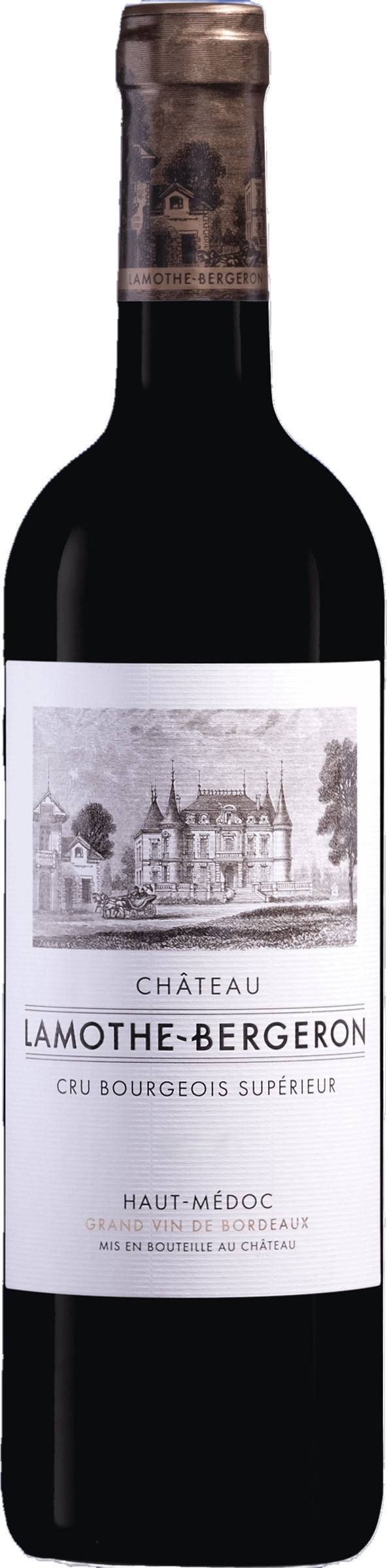 Château Lamothe-Bergeron 2016 fles transparant – volle rode Bordeaux Cru Bourgeois