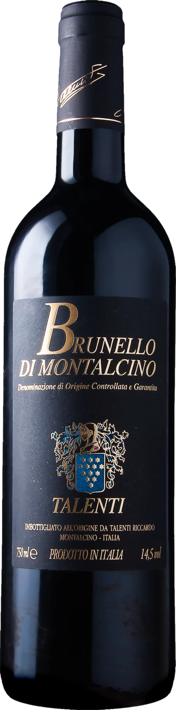 Talenti Brunello di Montalcino 2018 tegen bordeaux achtergrond – premium rode wijn