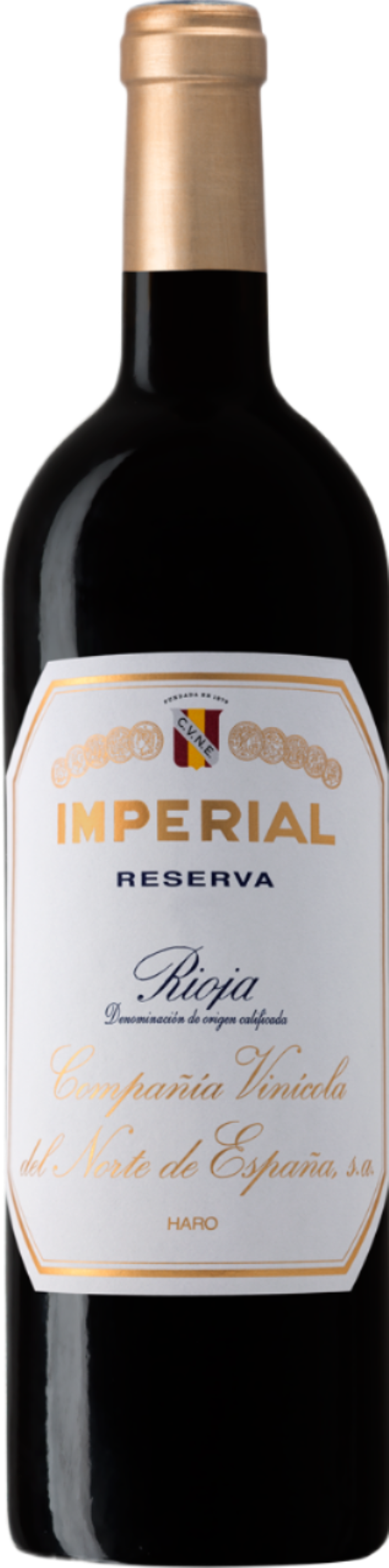 Cune Imperial Reserva 2019 tegen bordeaux achtergrond – premium rode wijn