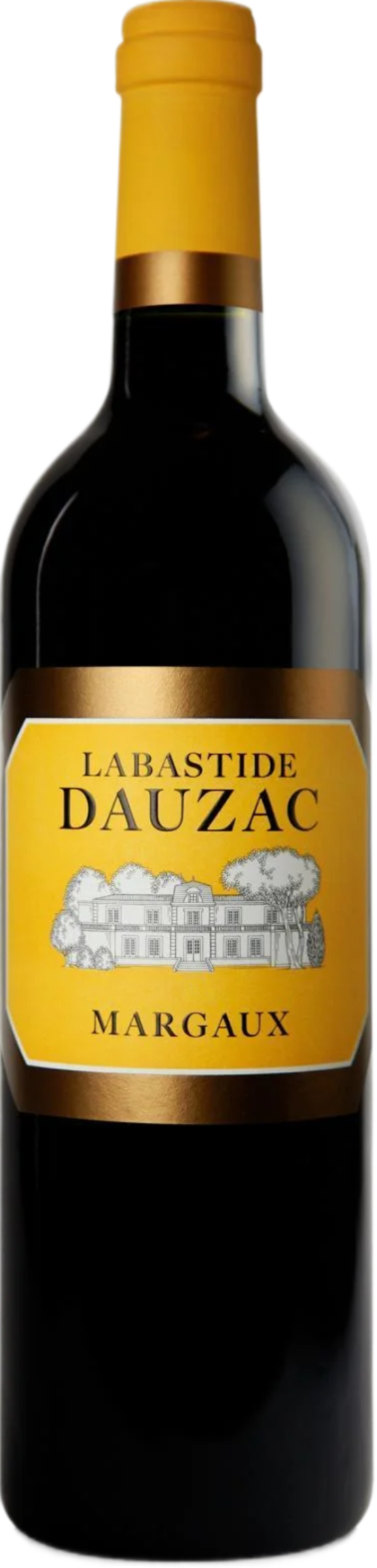 La Bastide Dauzac 2020 tegen bordeaux achtergrond – elegante rode wijn