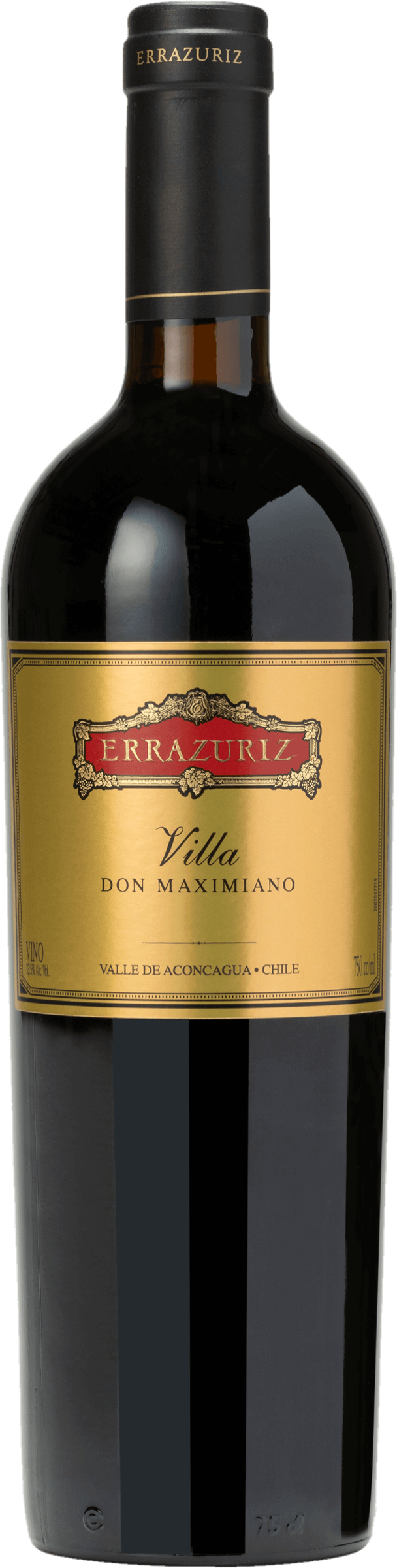 Errazuriz Villa Don Maximiano 2019 tegen bordeaux achtergrond – premium rode wijn