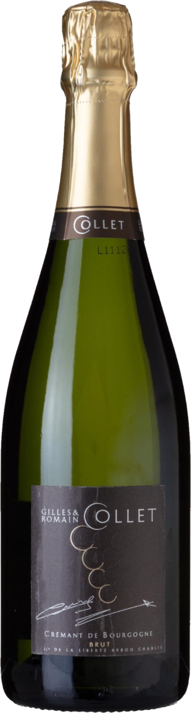 Crémant de Bourgogne Brut – mousserende wijn tegen gouden achtergrond