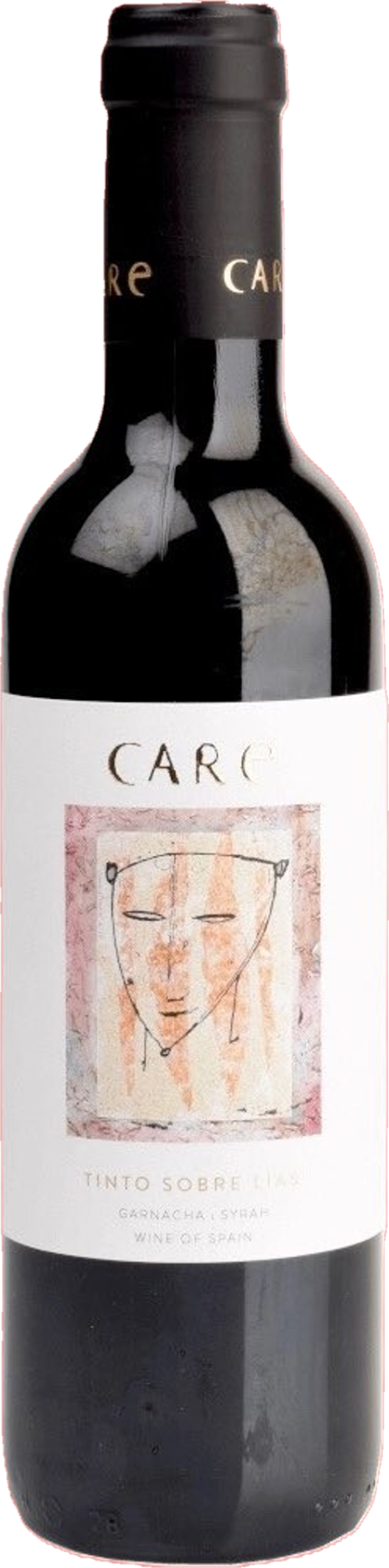 CARE Tinto Sobre Lías 2024 tegen bordeaux achtergrond – premium rode wijn
