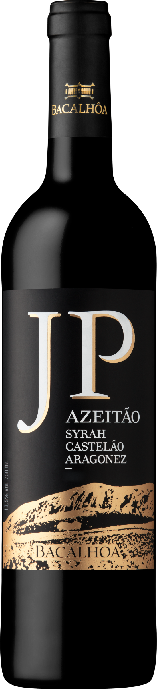 Bacalhôa JP Azeitão Tinto 2024 tegen bordeaux achtergrond – rode wijn