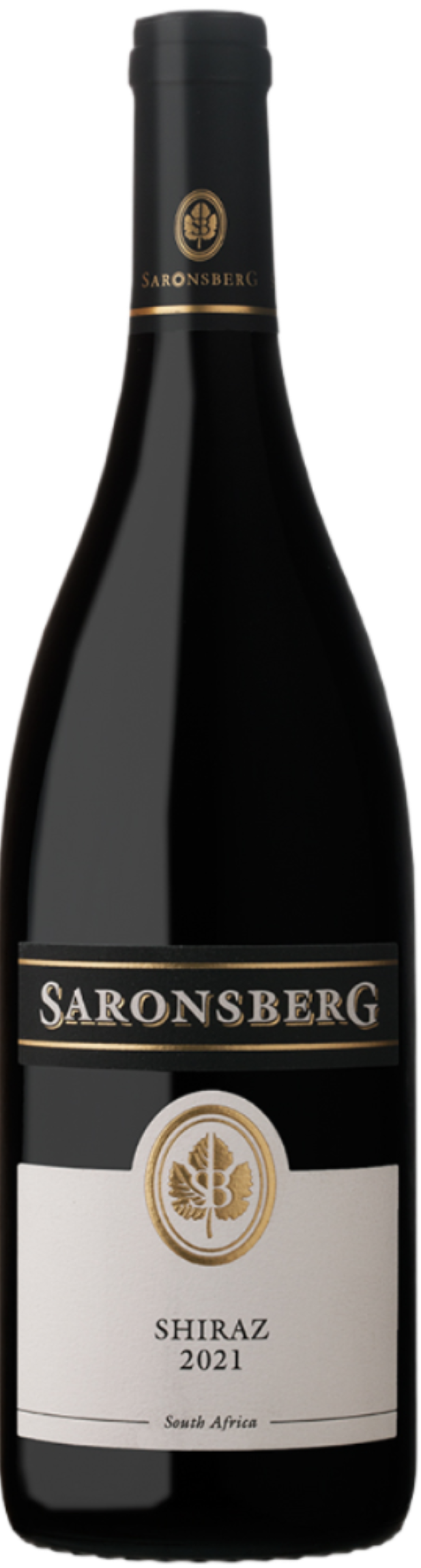Saronsberg Shiraz 2021 tegen bordeaux achtergrond – premium rode wijn