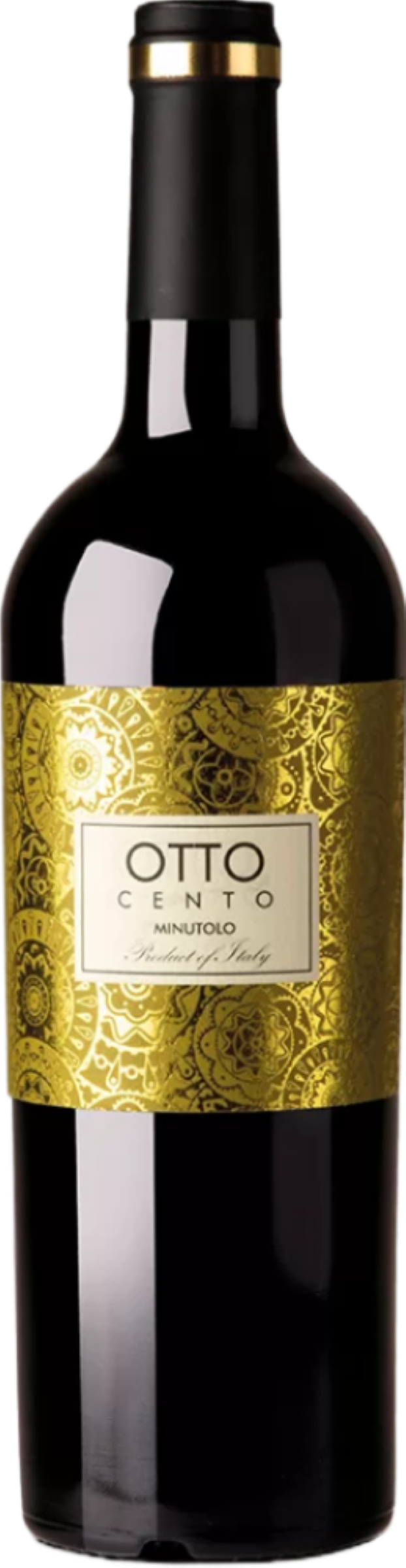 Cignomoro Otto Cento Minutolo 2024 tegen gouden achtergrond – premium witte wijn