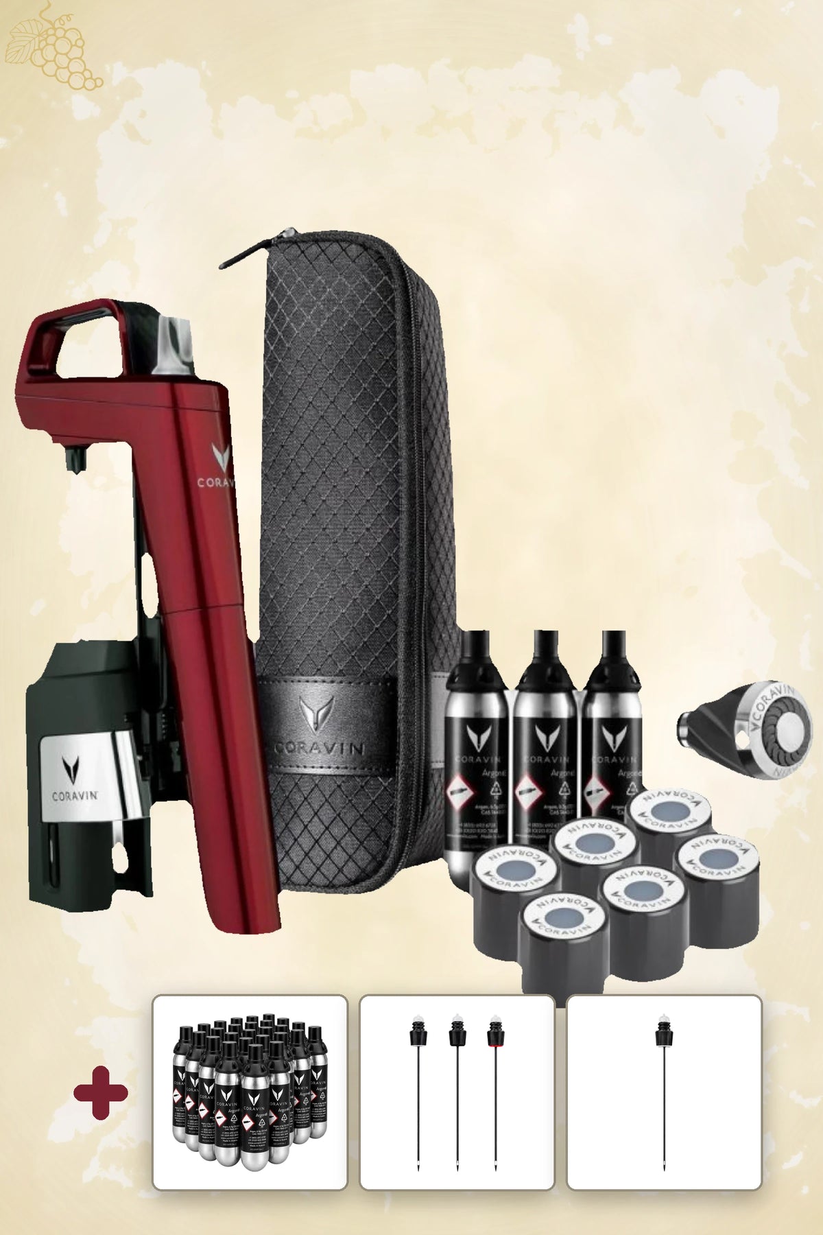 Coravin standaardset + alle accessoires