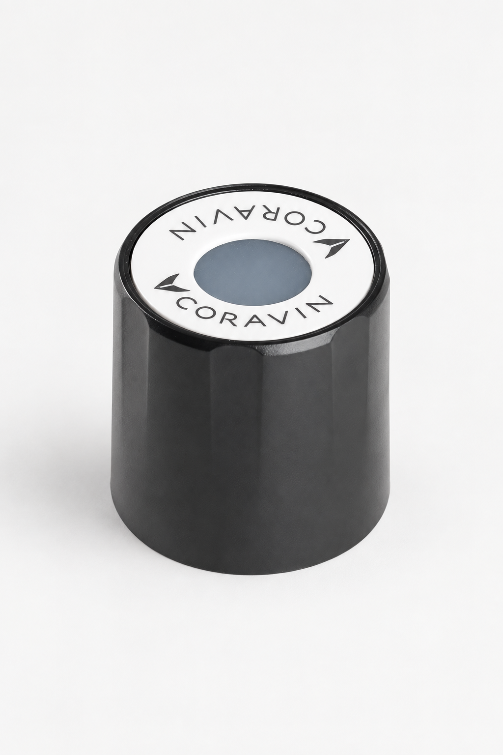 Coravin Standard schroefdop van dichtbij, met het siliconen septum in het midden