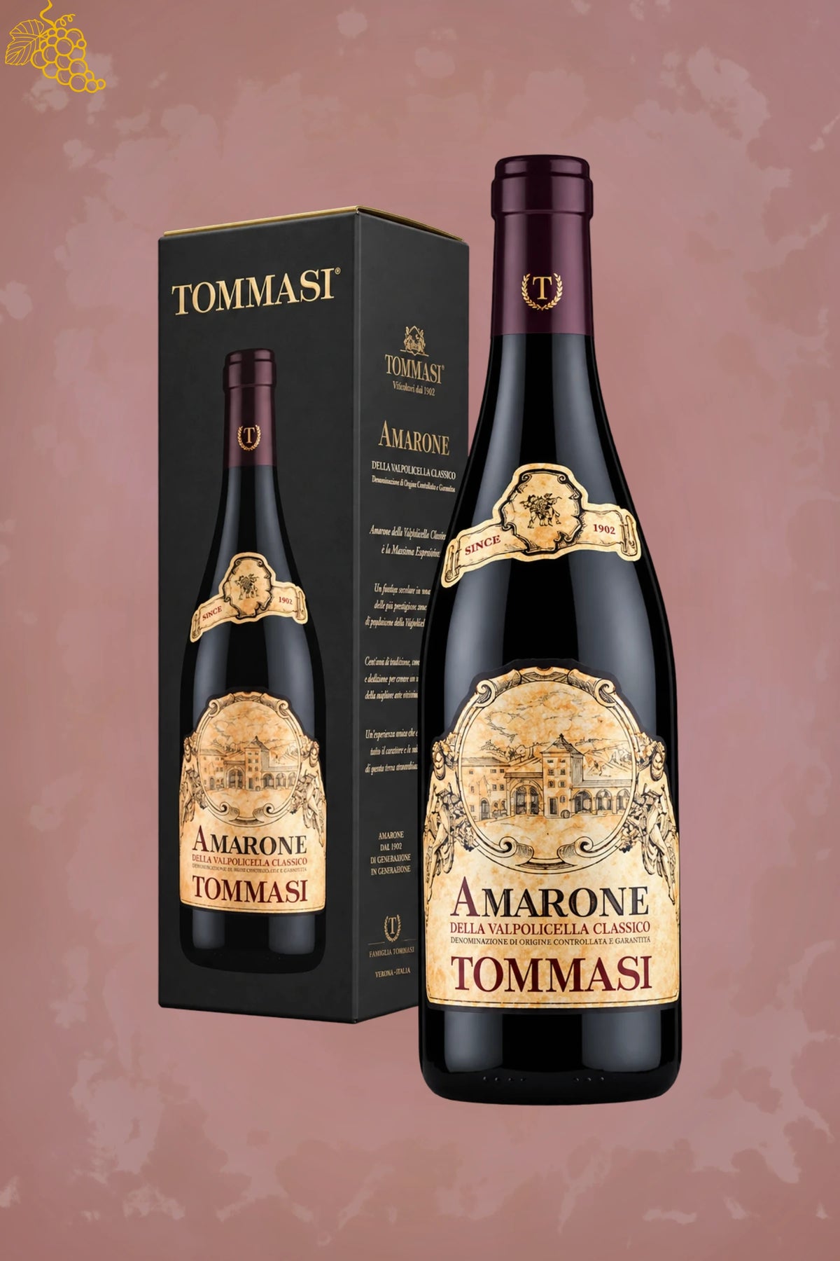 Tommasi Amarone della Valpolicella Classico DOCG 2019 in de geschenkdoos van Tommasi