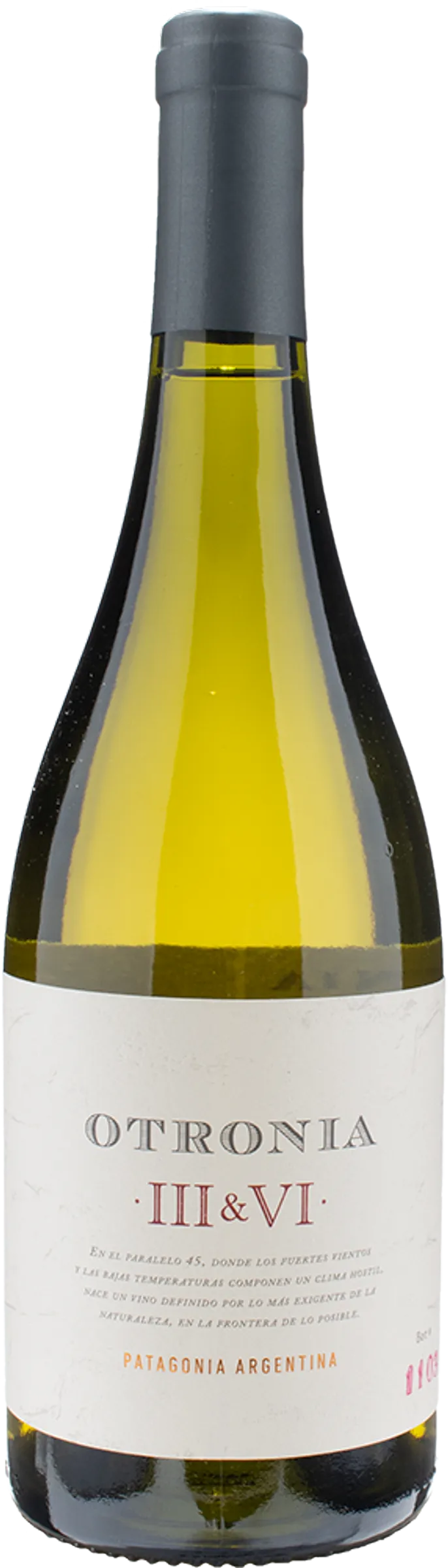 Transparante weergave van Otronia – Block III & VI Chardonnay (2019) – fles witte wijn zonder achtergrond