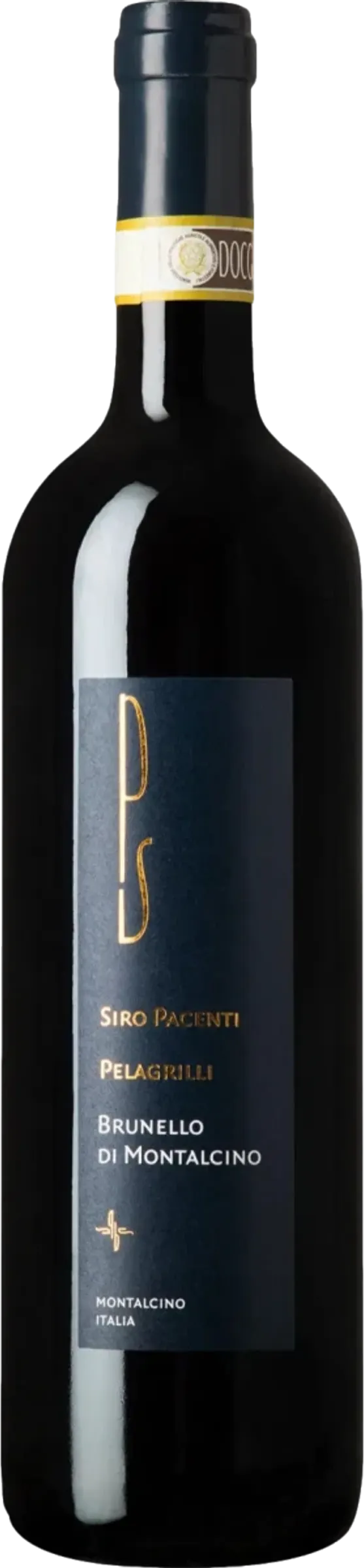 Packshot: Siro Pacenti – Pelagrilli Brunello di Montalcino (2019) (rode wijn) transparant weergegeven