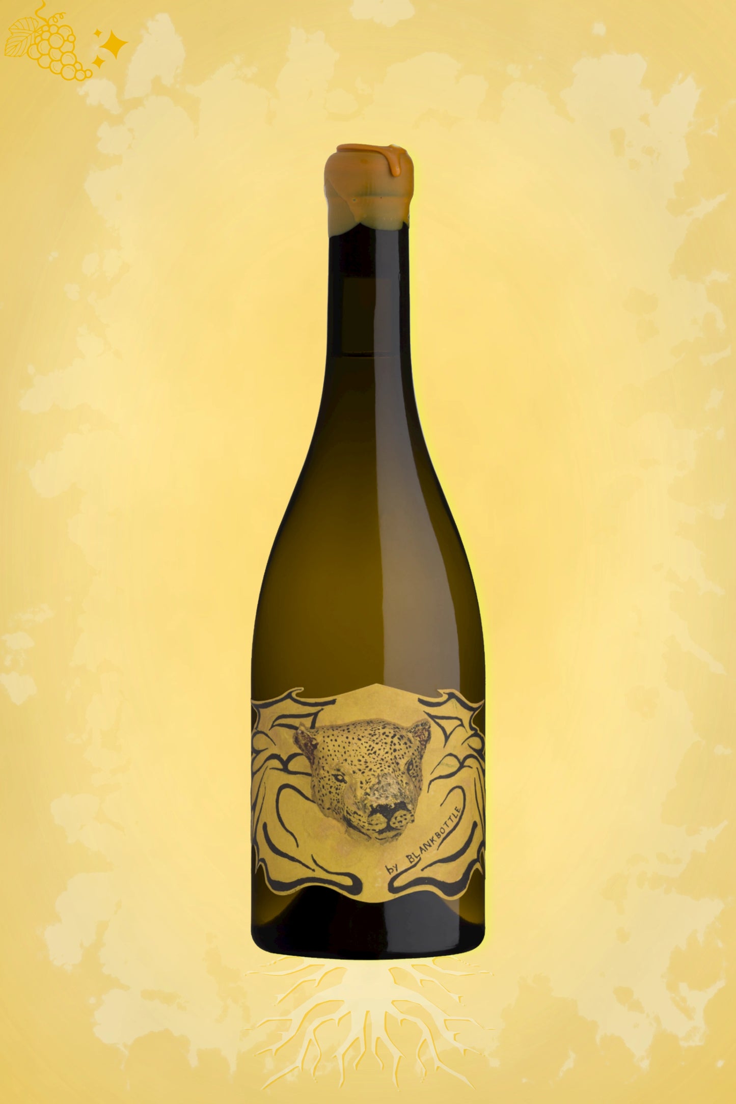Fles Blank Bottle – TBC (NV) – witte wijn in gouden setting