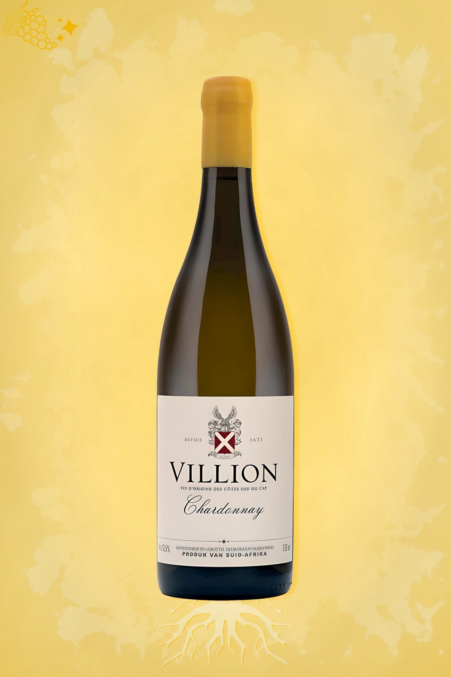 Premium presentatie: Villion – Chardonnay (2022) met gouden gloed