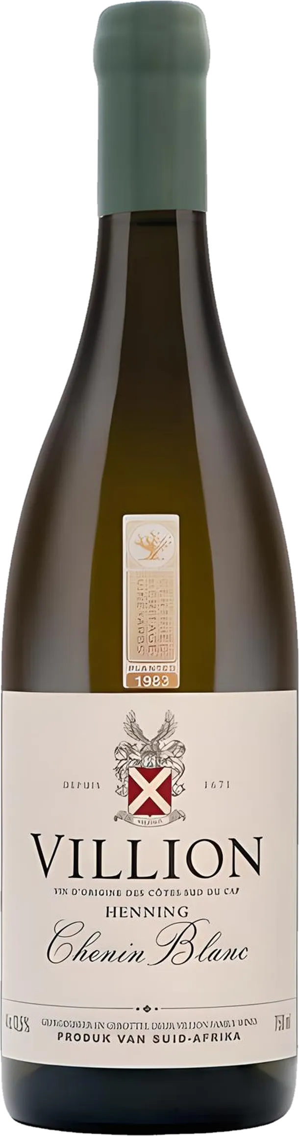 Packshot: Villion – Chenin Blanc (2023) (witte wijn) transparant weergegeven