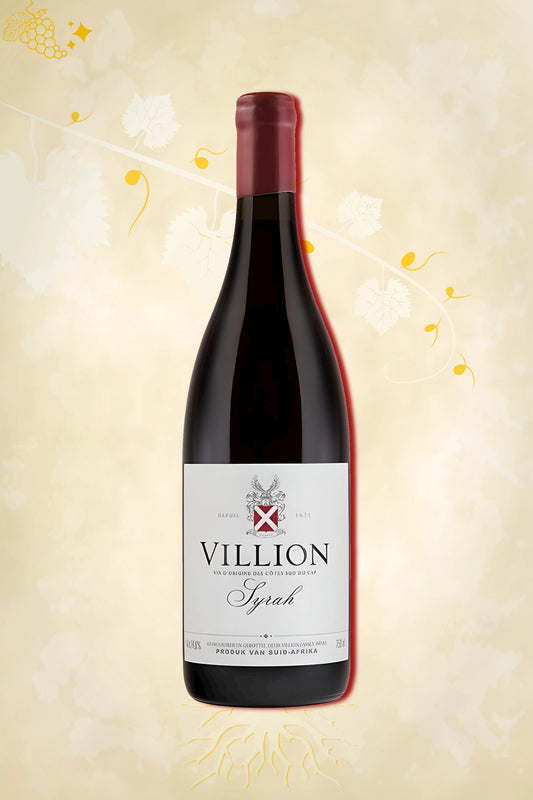Fles Villion – Syrah (2020) – rode wijn uit Zuid-Afrika