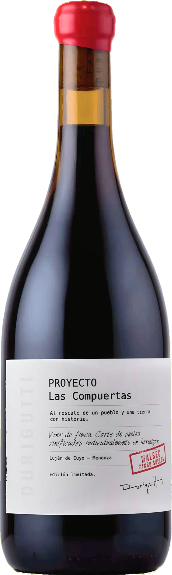 Durigutti 5 Suelos Malbec 2023 rode wijn oude stokken uit vijf terroirs