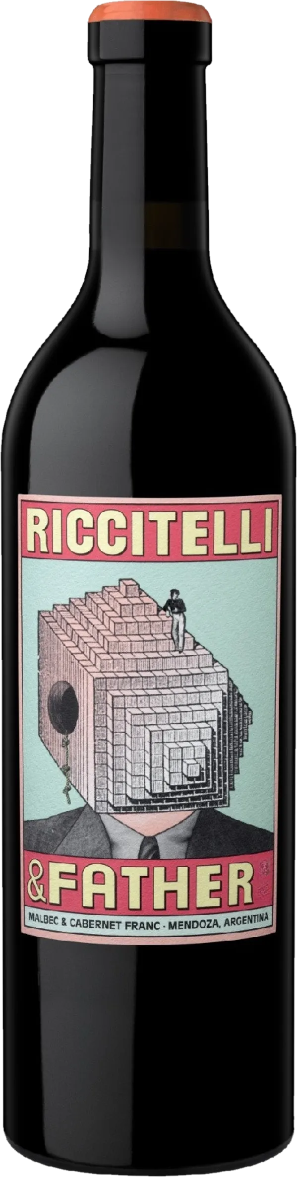 Productfoto zonder achtergrond: Matías Riccitelli – Riccitelli & Father Red Blend (2021), rode wijn uit Argentinië