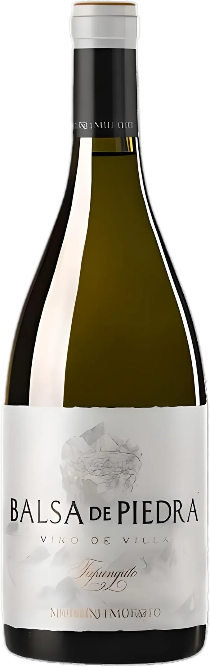 Fles Michelini i Mufatto – Balsa de Piedra Sémillon (2021) zonder achtergrond – witte wijn zichtbaar in detail