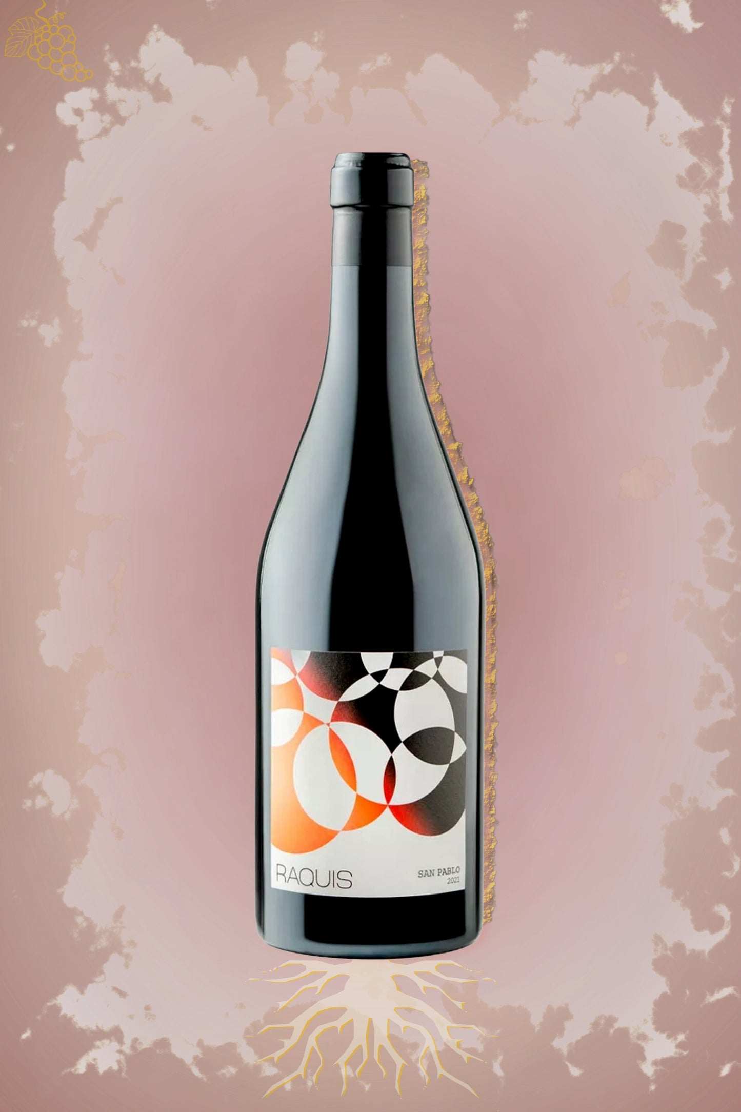 Raquis – San Pablo Cabernet Franc (2022) – rode wijn in diepe rode ambiance