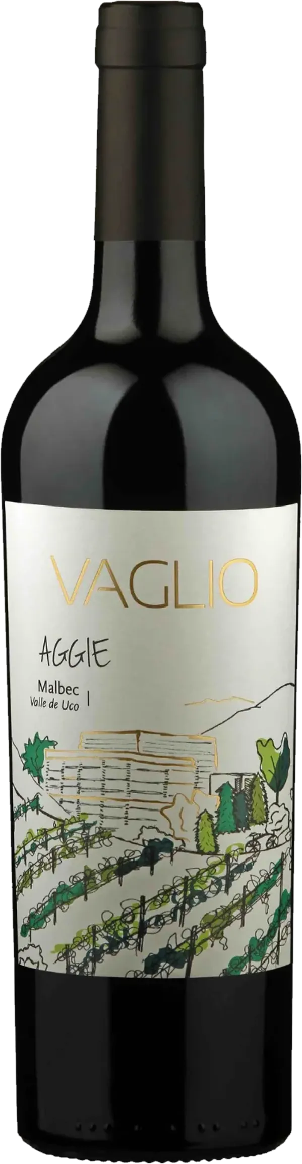 Vrijstaand beeld van Vaglio – Aggie Malbec (2021) – rode wijn zonder visuele afleiding