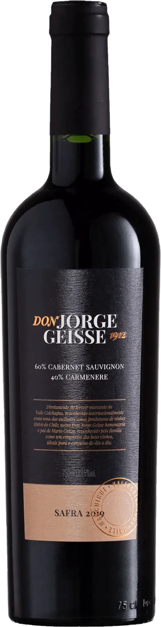 Productfoto zonder achtergrond: Mario Geisse – Don Jorge Red Blend (2023), rode wijn uit Chili