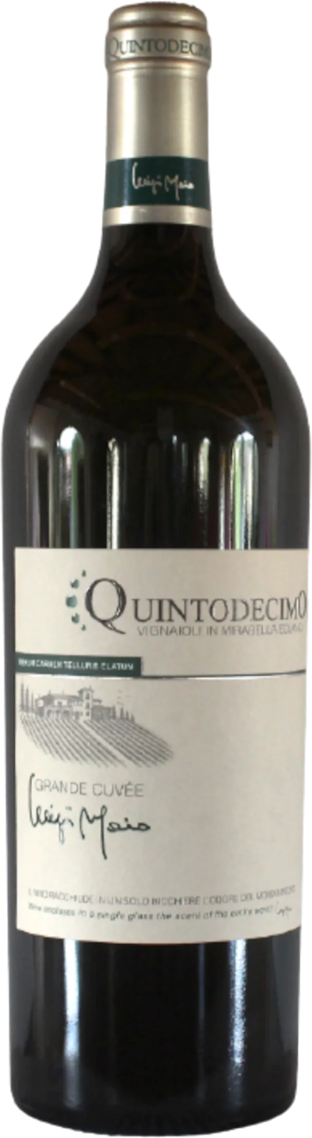 Packshot: Quintodecimo – Luigi Moio Grande Cuvée (2022) (witte wijn) transparant weergegeven