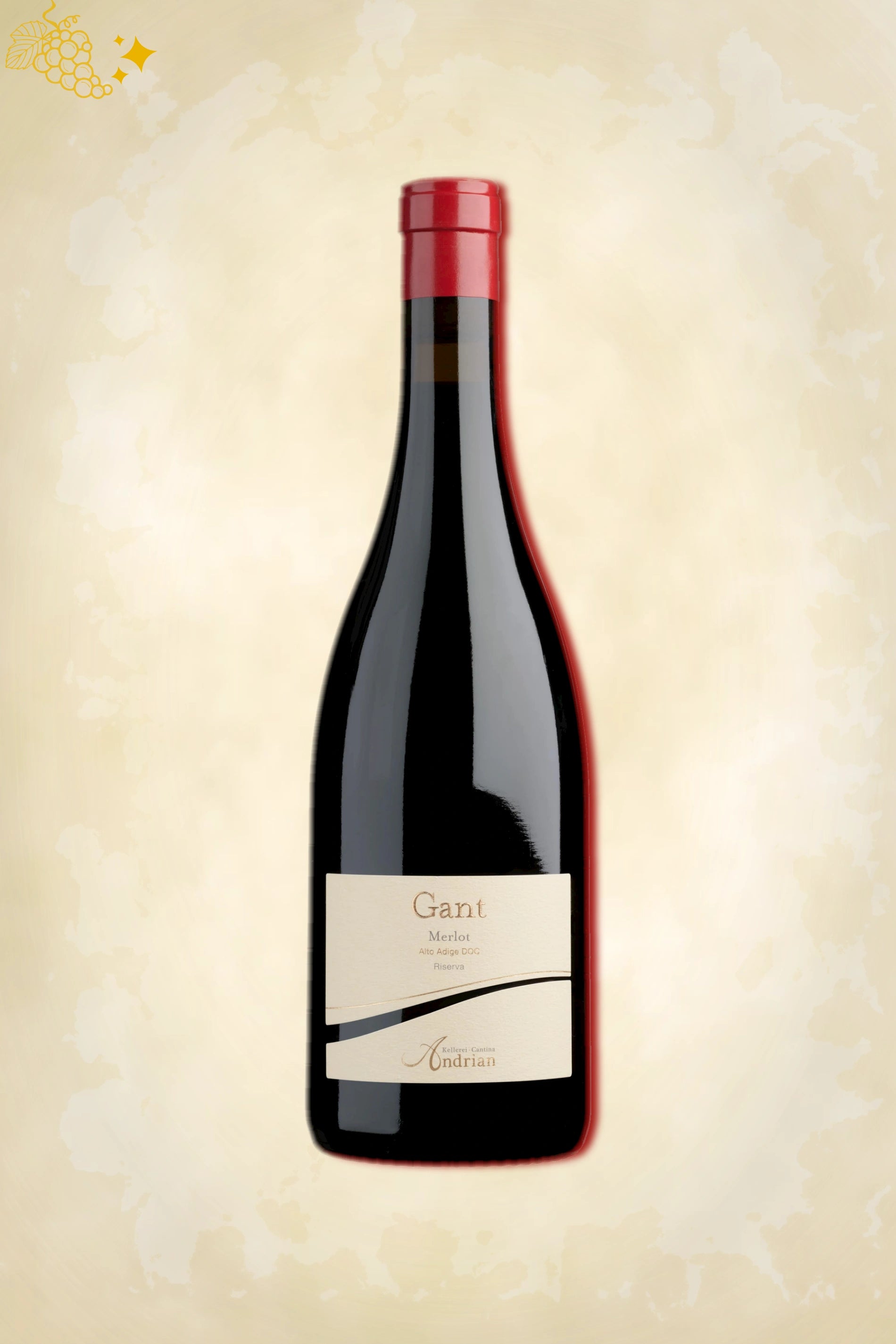 Authentieke rode wijn – Kellerei Cantina Andrian – Gant Merlot Alto Adige Riserva (2019) uit Italië