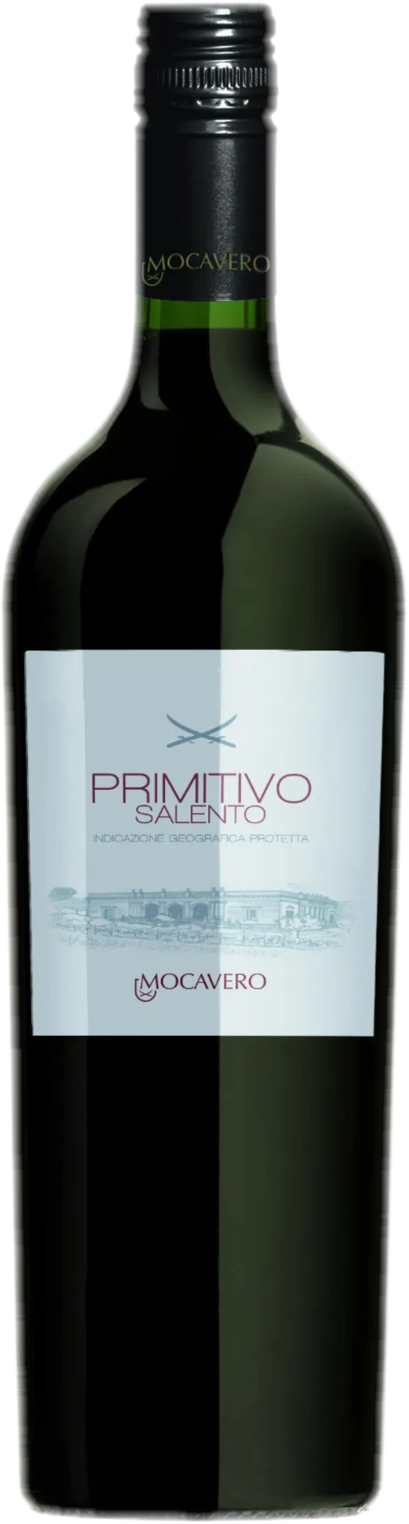 🫙 Mocavero – Primitivo Salento (2023): transparante flesweergave van rode wijn uit Puglia