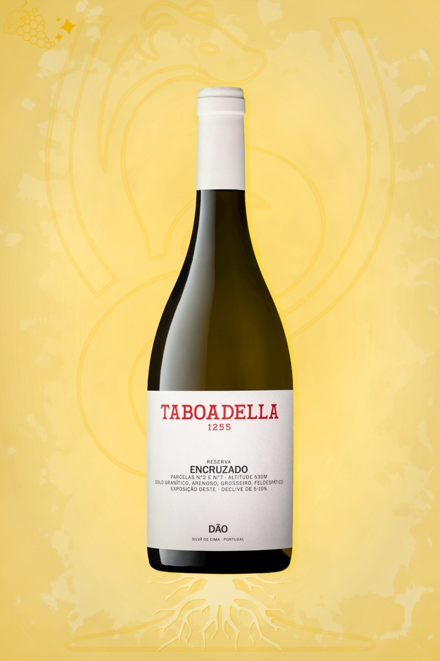 Tabaodella – Taboadella 1255 Encruzado Reserva Dão (2024) – luxe witte wijn met gouden gloed