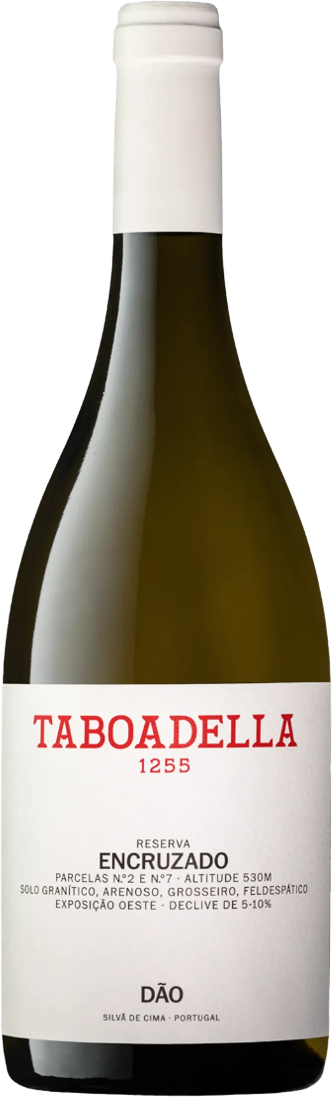 Packshot: Tabaodella – Taboadella 1255 Encruzado Reserva Dão (2024) (witte wijn) transparant weergegeven