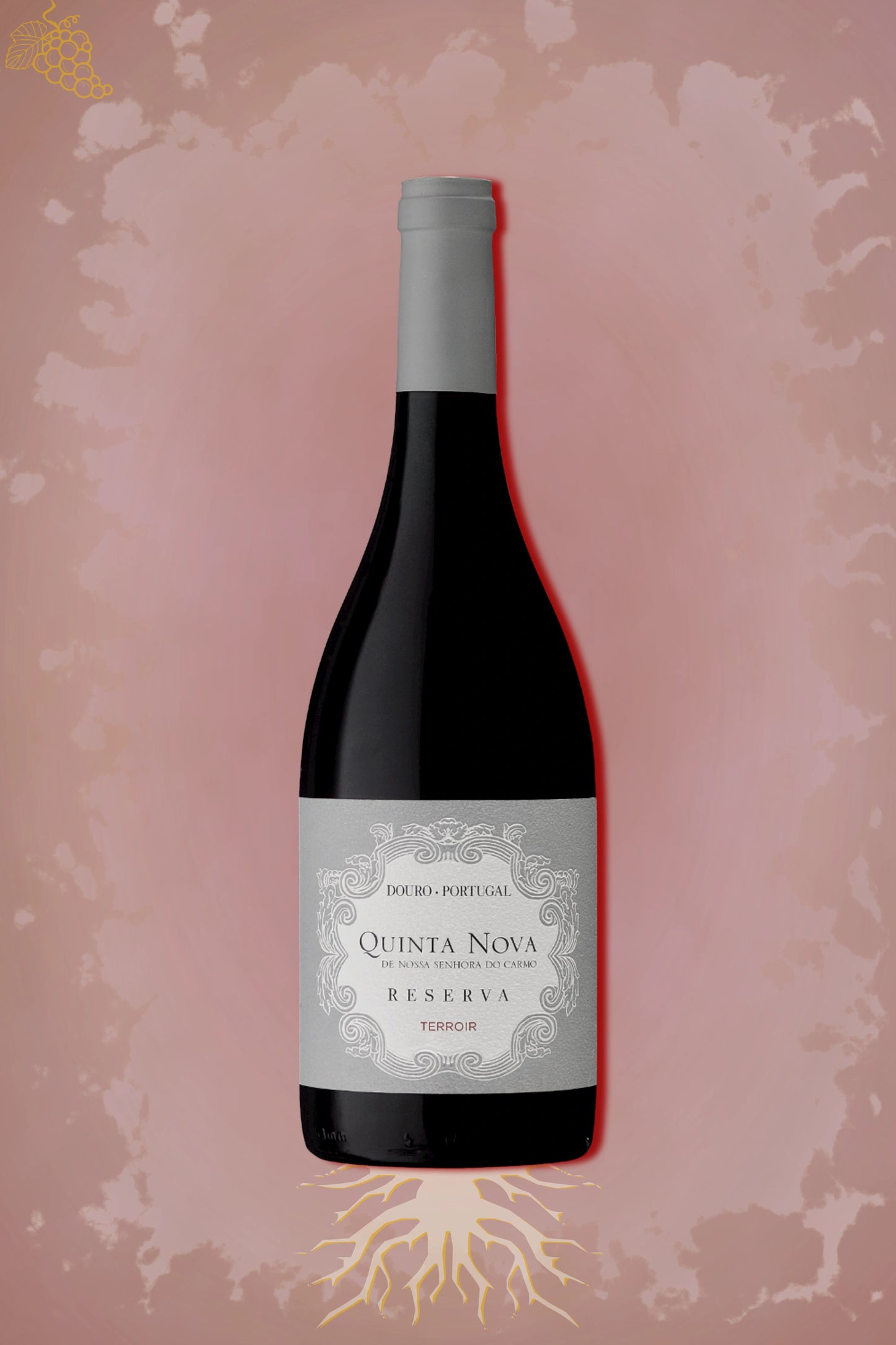 Premium presentatie: Quinta Nova – Terroir Reserva Tinto Douro (2022) met robijnrode tint