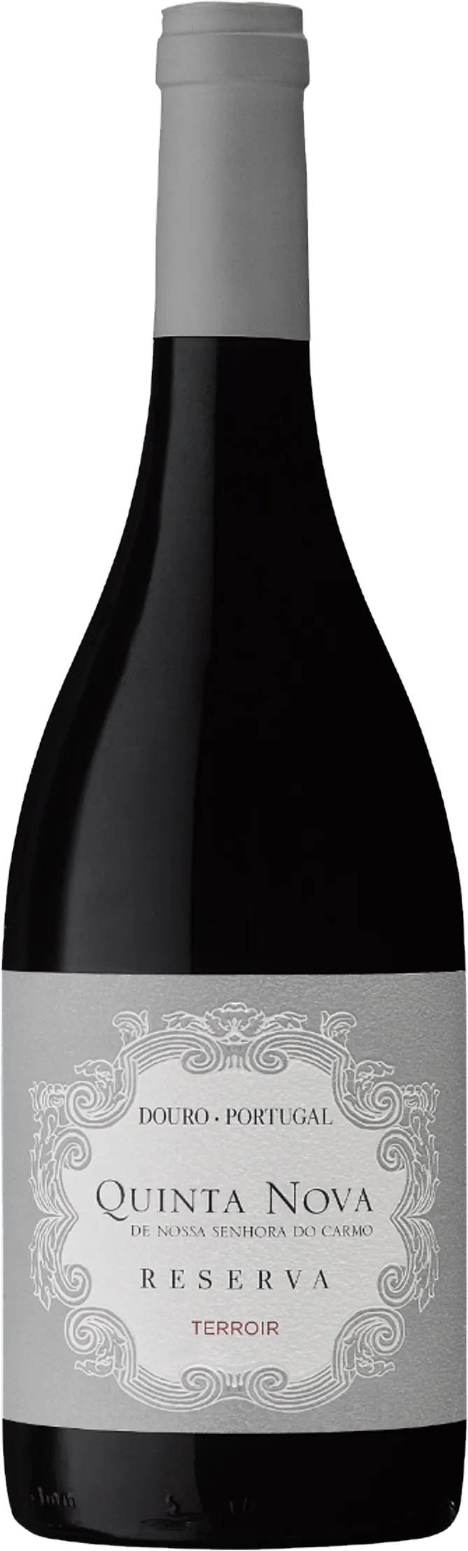 🫙 Quinta Nova – Terroir Reserva Tinto Douro (2022): transparante flesweergave van rode wijn uit Portugal