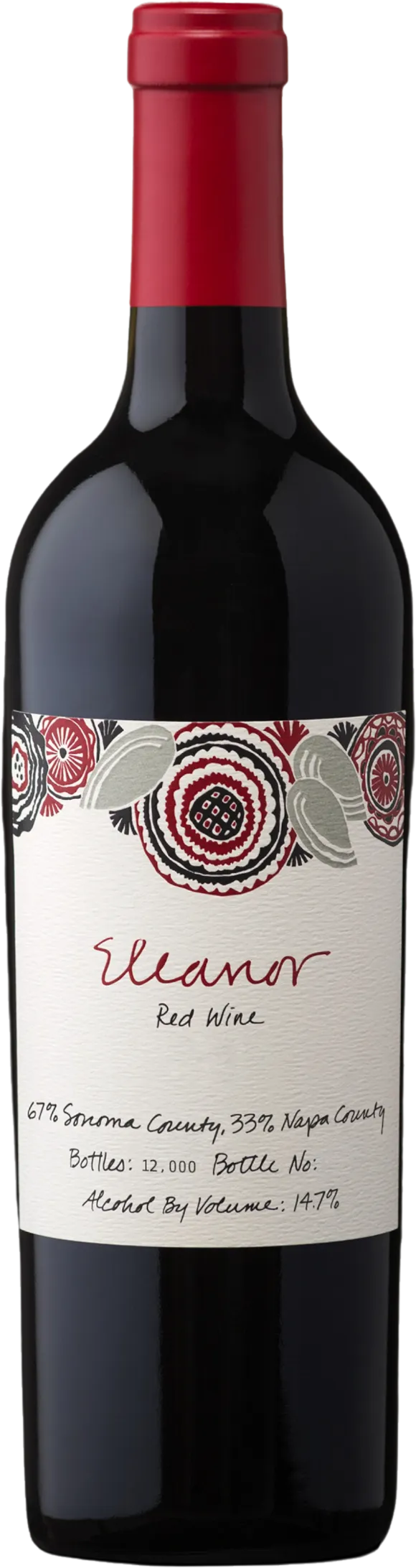 Vrijstaand beeld van Coppola – Eleanor Red Blend Sonoma County (2021) – rode wijn zonder visuele afleiding