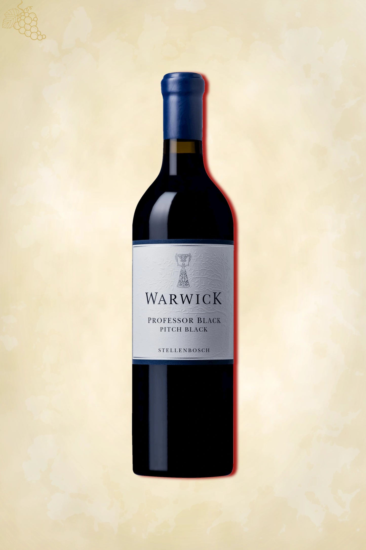 🍇 Warwick – Professor Black Pitch Black (2022) – premium rode wijn uit Stellenbosch