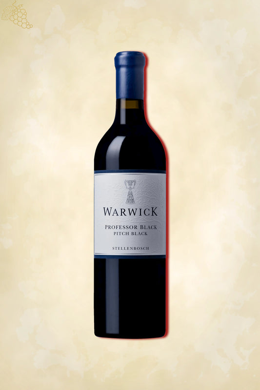 🍇 Warwick – Professor Black Pitch Black (2022) – premium rode wijn uit Stellenbosch